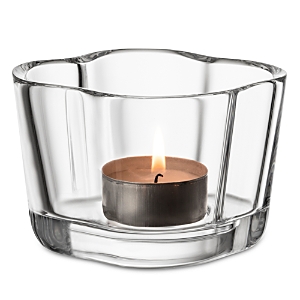 Iittala Aalto Recycled Glass Tealight Candle Holder In Clear