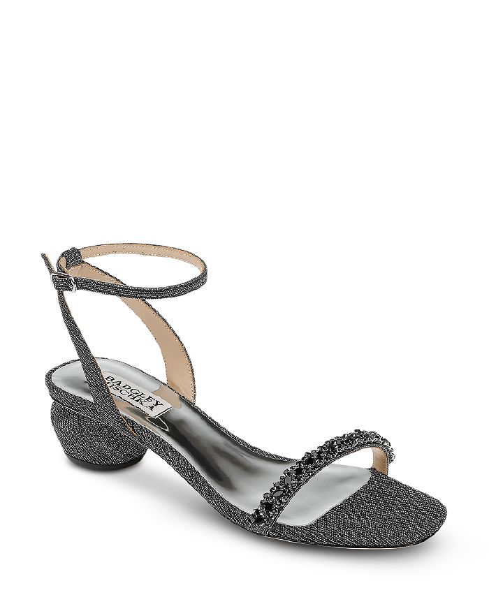 Badgley mischka women's clair embellished block heel sandals best sale