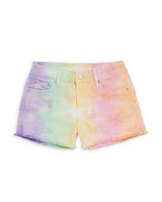 AQUA Girls' Rainbow Tie Dyed Denim 