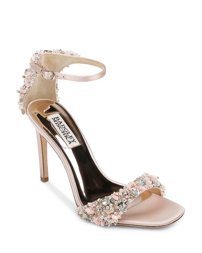 Badgley Mischka Women's Teja Embellished High Heel Sandals | Bloomingdale's