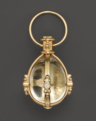 Temple St. Clair Crystal And Diamond Pendant in 18K Yellow Gold