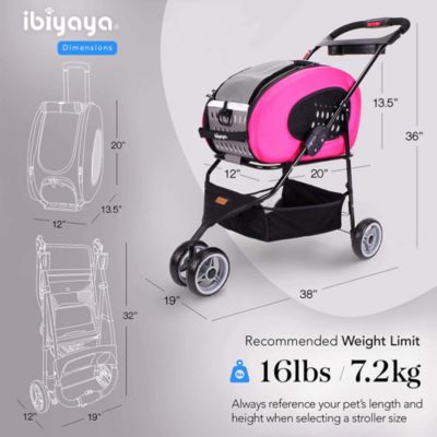  5-in-1 Pet Carrier with Backpack, Pet Carrier Stroller, Shoulder Strap, Carriers with Wheels for Dogs and Cats
