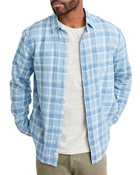 Designer Brand Mens Blue Plaid Long Sleeve Classic Fit Button Down Shirt L