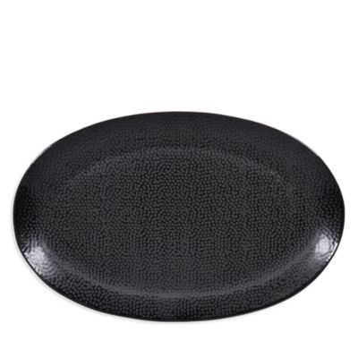 Serene Oval Serving Platter, Black