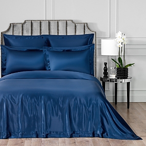 Togas House Of Textiles Elite Silk Duvet Cover, Queen In Dark Blue