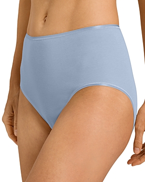 Hanro Cotton Seamless Full Briefs In Blue Moon