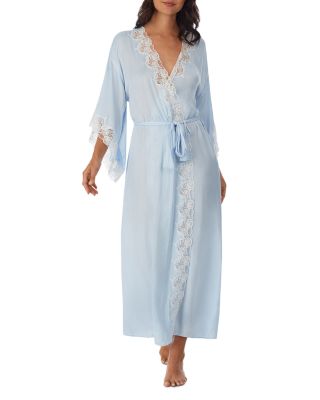 Eileen West Satin Ballet Robe In Blue