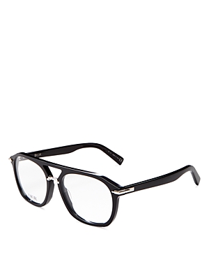 Dior Men's Brow Bar Square Clear Glasses, 57mm In Black | ModeSens
