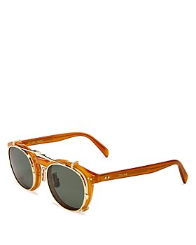 CELINE - Men's Brow Bar Round Sunglasses, 51mm