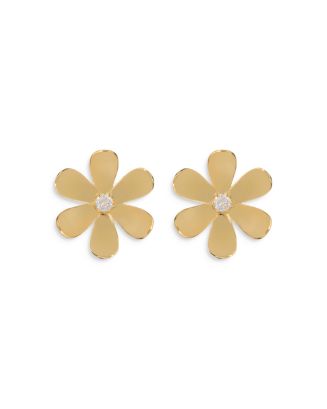 Luv Aj Crystal Daisy Statement Stud Earrings in Gold Tone | Bloomingdale's