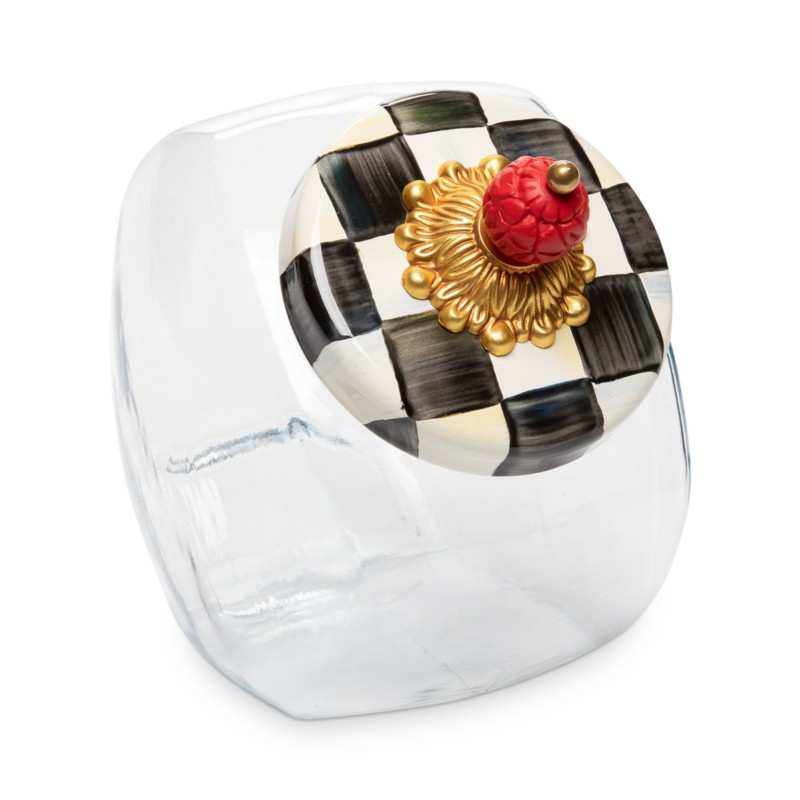 Mackenzie-childs Courtly Check Sweets Jar in Black/White