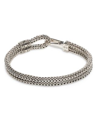 Men's Sterling Silver Classic Chain Double-Row Bracelet