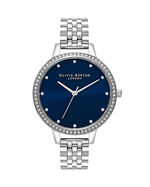 Shop Olivia Burton Classics Watch, 34mm In Blue/silver