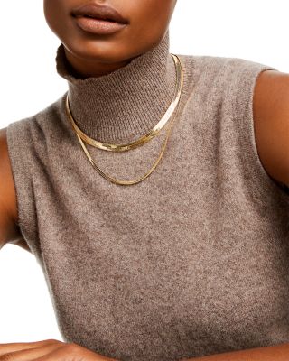 Snake Chain Layered Collar Necklace, 16"-19" - Exclusive