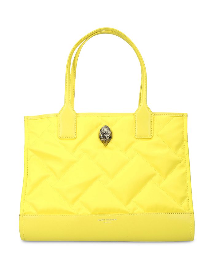 Kurt Geiger Recycled Square Shopper Tote In Yellow