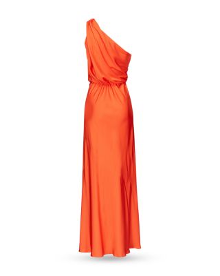 pinko one shoulder dress Pinko One-shoulder Fringed Dress