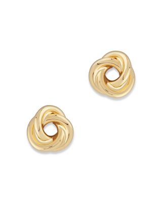 Bloomingdale's Fine Collection Small Love Knot Stud Earrings in 14K Yellow Gold - Exclusive