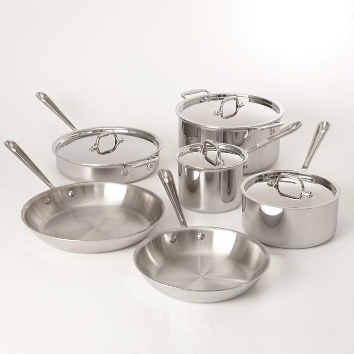 AllClad All Clad Stainless Steel 10Piece Cookware Set Bloomingdale's