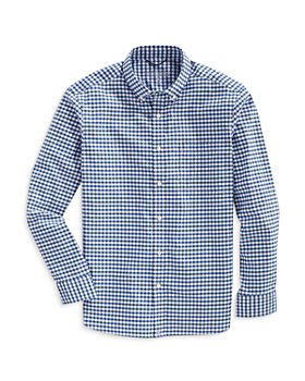 iMakCC Mens Classic Fit Stretch Gingham Long Sleeve Button Down Shirt