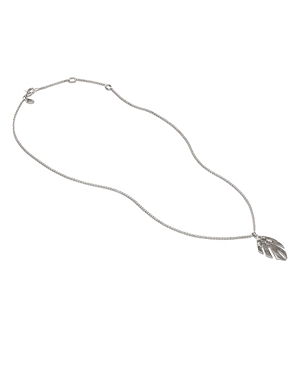 John Hardy Bamboo Woven Pendant Necklace In Silver