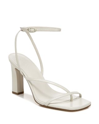 Women's White High Heel Sandals 