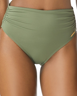 Vince Camuto High-waisted Bikini Bottoms Women's Swimsuit In Safari Green