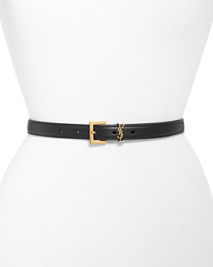 Saint Laurent Women's Logo Leather Belt