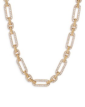 David Yurman - 18K Yellow Gold Lexington Diamond Link Chain Necklace,