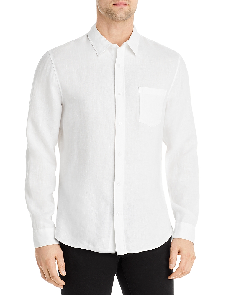 Vince Solid Linen Button Down Shirt