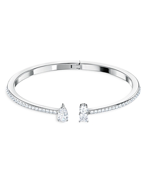 Swarovski Attract Mixed Crystal Cuff Bracelet In Silver Tone In Silver