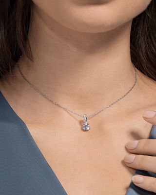 Stilla Solitaire Crystal Pendant Necklace, 14.9"