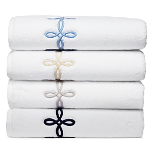 Matouk Gordian Knot Milagro Hand Towel - 100% Exclusive In White/azure Blue
