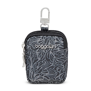 Baggallini On The Go Mini Pouch In Midnight Blossom Print