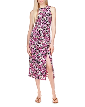 Michael Michael Kors Floral Print Ruched Dress