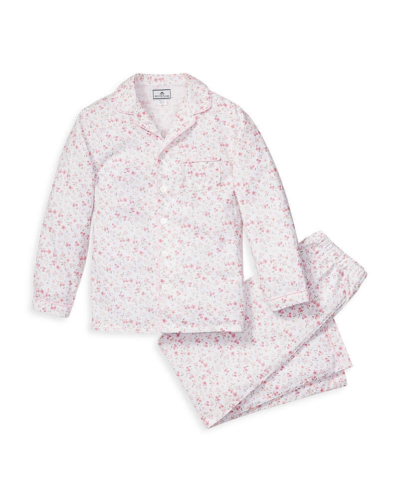 Petite Plume Girls' Dorset Floral Pajama Set - Baby, Little Kid, Big Kid In White
