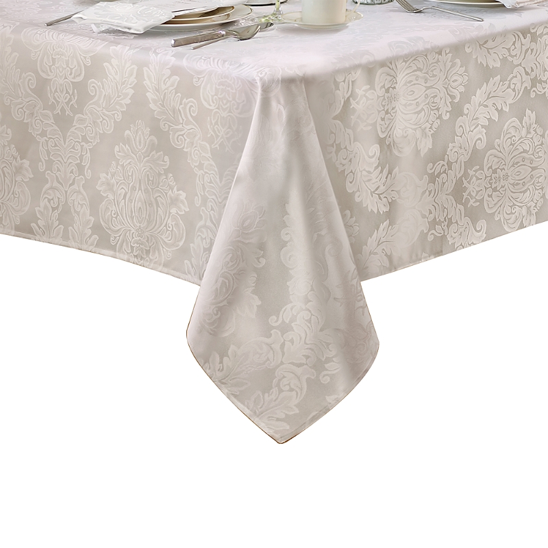 Shop Elrene Home Fashions Elrene Barcelona Jacquard Damask Oblong Tablecloth, 102 X 60 In White