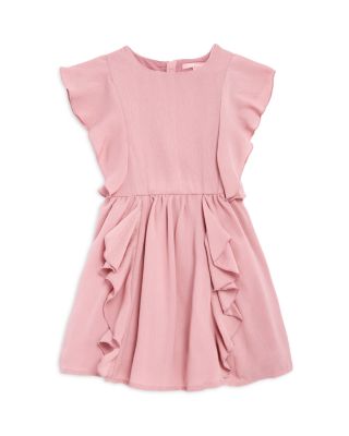 BCBG - Girls' Ruffled Crepe Dress - Little Kid, Big Kid