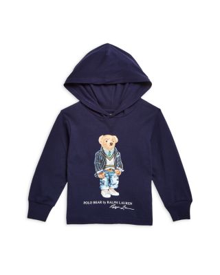 polo bear hoodie grey