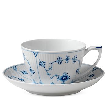 Antikkram - Blue Fluted Plain Danish porcelain, dinner plates