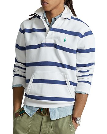 Polo Ralph Lauren Cotton Blend Fleece Stripe Rugby Sweatshirt |  Bloomingdale's