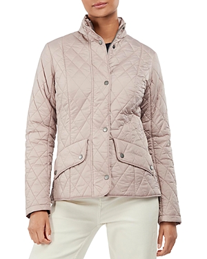 Barbour Flyweight Cavalry Diamond Quilted Jacket In Dusty Mauv