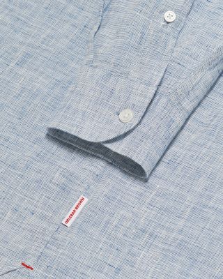 Giles Linen Textured Tailored Fit Button Down Shirt