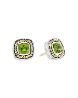 Lagos 18K Yellow Gold & Sterling Silver Rittenhouse Peridot Stud Earrings