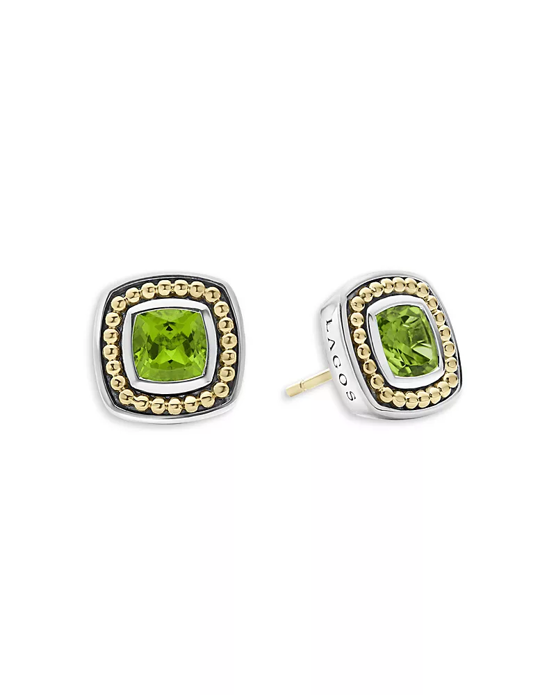 Lagos 18K Yellow Gold & Sterling Silver Rittenhouse Peridot Stud Earrings