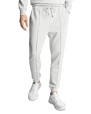 Reiss Premier Interlock Drawstring Jogger Pants In Off White