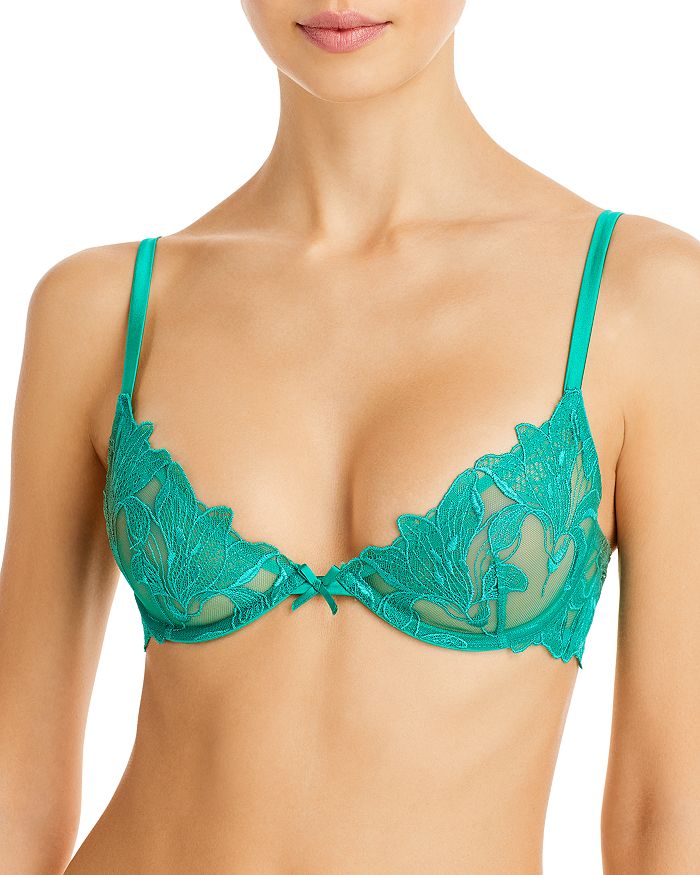 Lily Embroidery Plunge Demi Bra