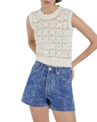 The Kooples Crochet Sleeveless Sweater