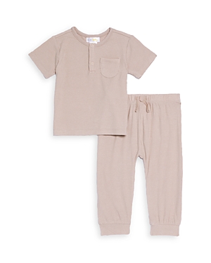 Bloomie's Baby Unisex Top & Jogger Trousers Set - Baby In Tan