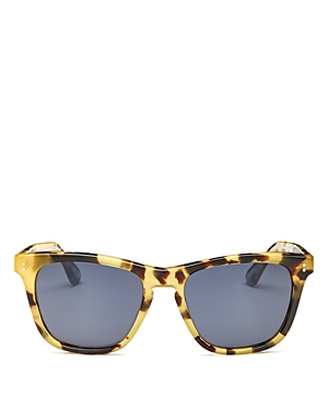 Shop Oliver Peoples Lynes Square Sunglasses, 55 Mm In Tortoise/blue