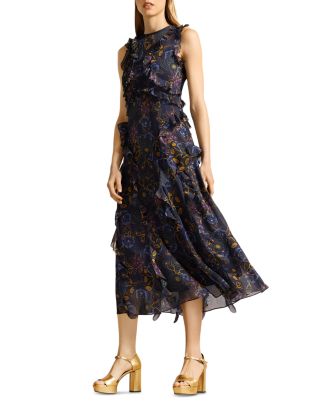 Ted Baker Karolia Sleeveless Waterfall Midi Dress | Bloomingdale's
